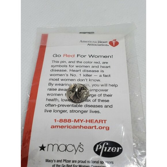 American Heart Association Red Dress Pin – Go Red for Women Macy’s Exclusive - Picture 5 of 11
